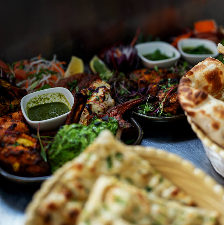 Indian cuisine menu in pinner