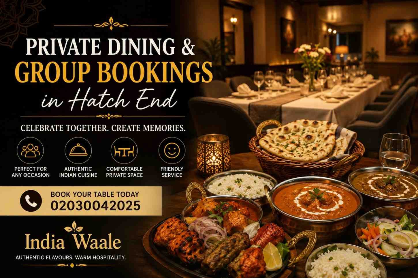 Private Dining & Group Bookings in Hatch End